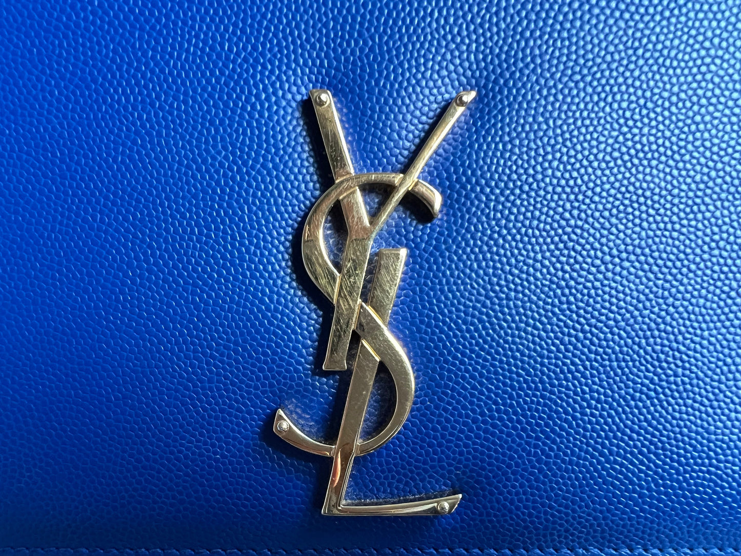 Yves Saint Laurent (YSL) Blue Medium Kate with Gold Hardware (RRP £1,625)