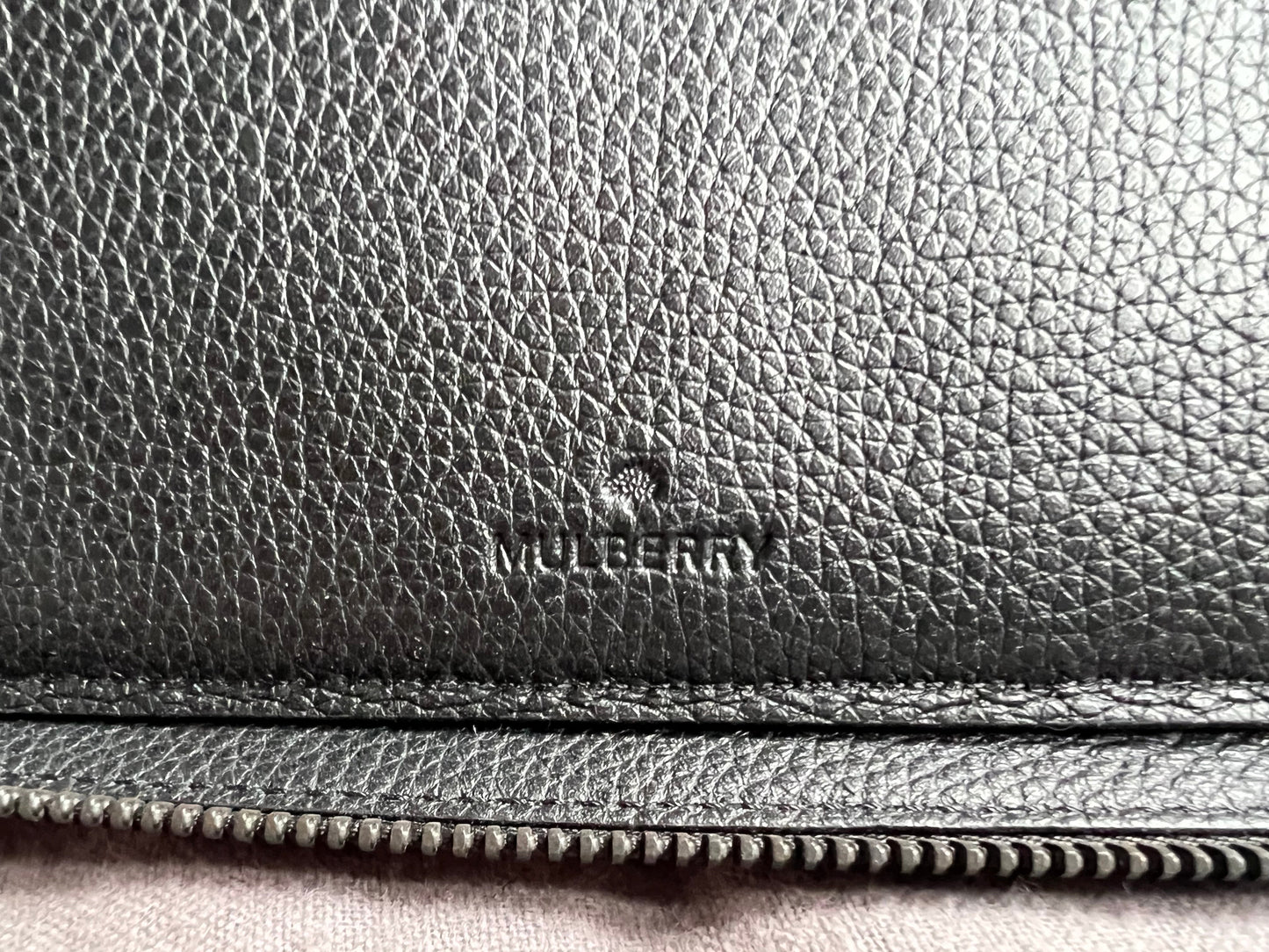 Mulberry Black Zip Around Document Folio (RRP £695)