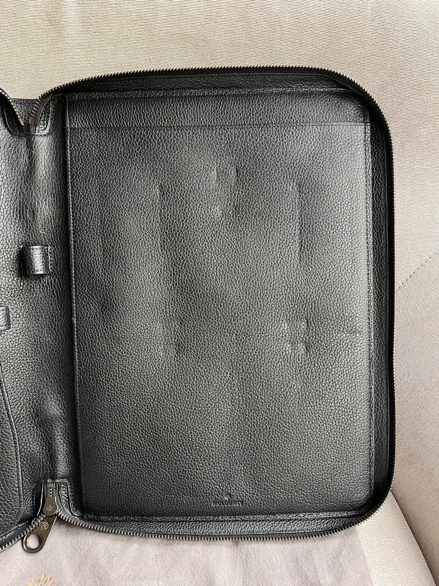 Mulberry Black Zip Around Document Folio (RRP £695)