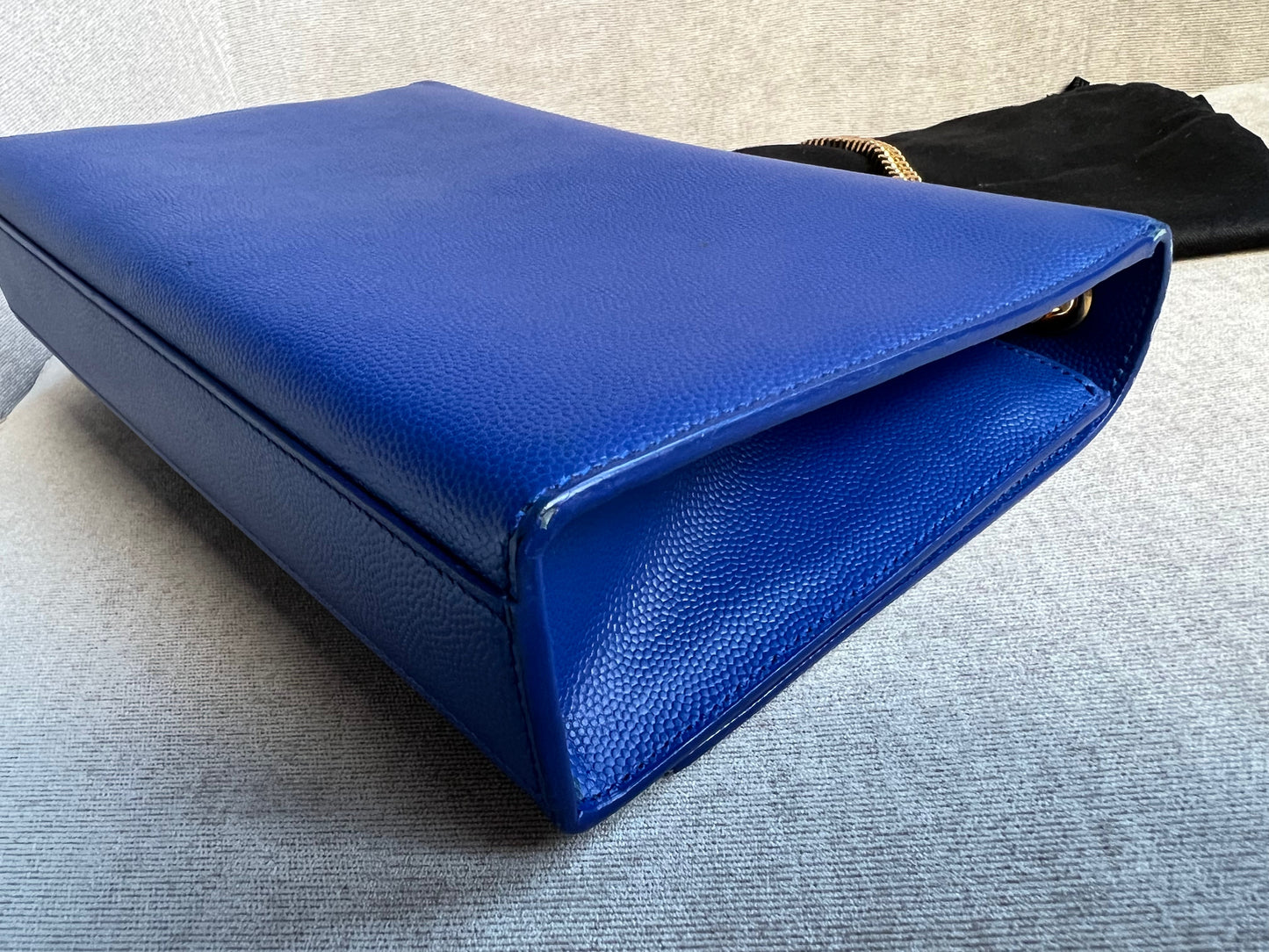Yves Saint Laurent (YSL) Blue Medium Kate with Gold Hardware (RRP £1,625)