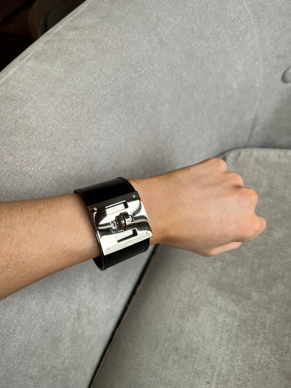 Hermes Black and Silver Dog Bracelet (RRP £600)