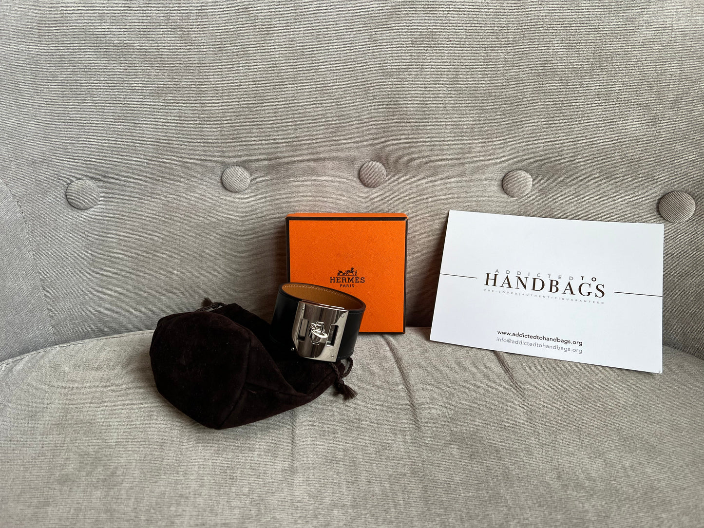 Hermes Black and Silver Dog Bracelet (RRP £600)
