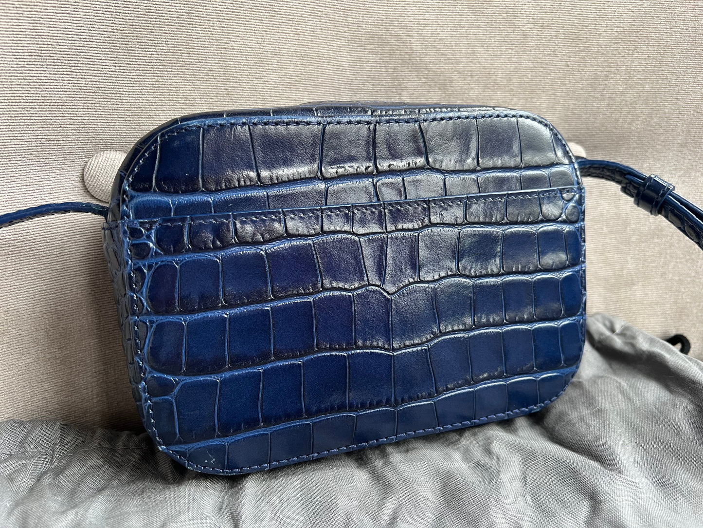 Balenciaga Blue Croc Everyday XS Camera Bag (RRP £695)