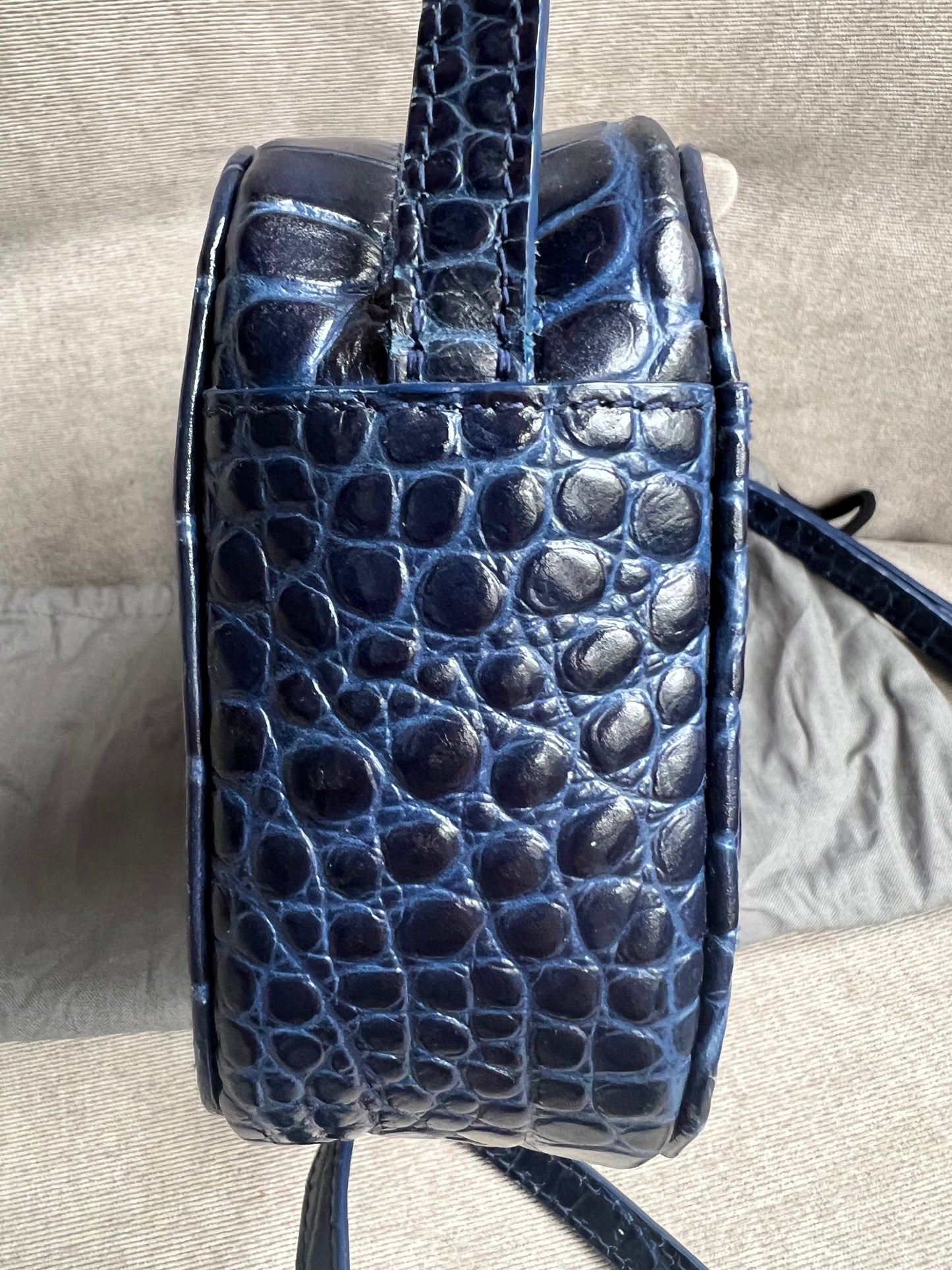 Balenciaga Blue Croc Everyday XS Camera Bag (RRP £695)