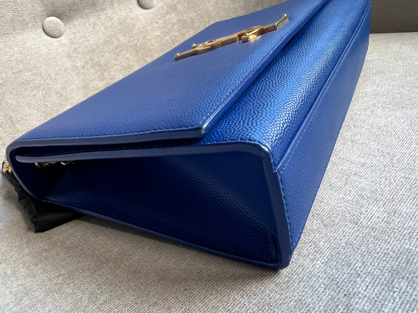 Yves Saint Laurent (YSL) Blue Medium Kate with Gold Hardware (RRP £1,625)