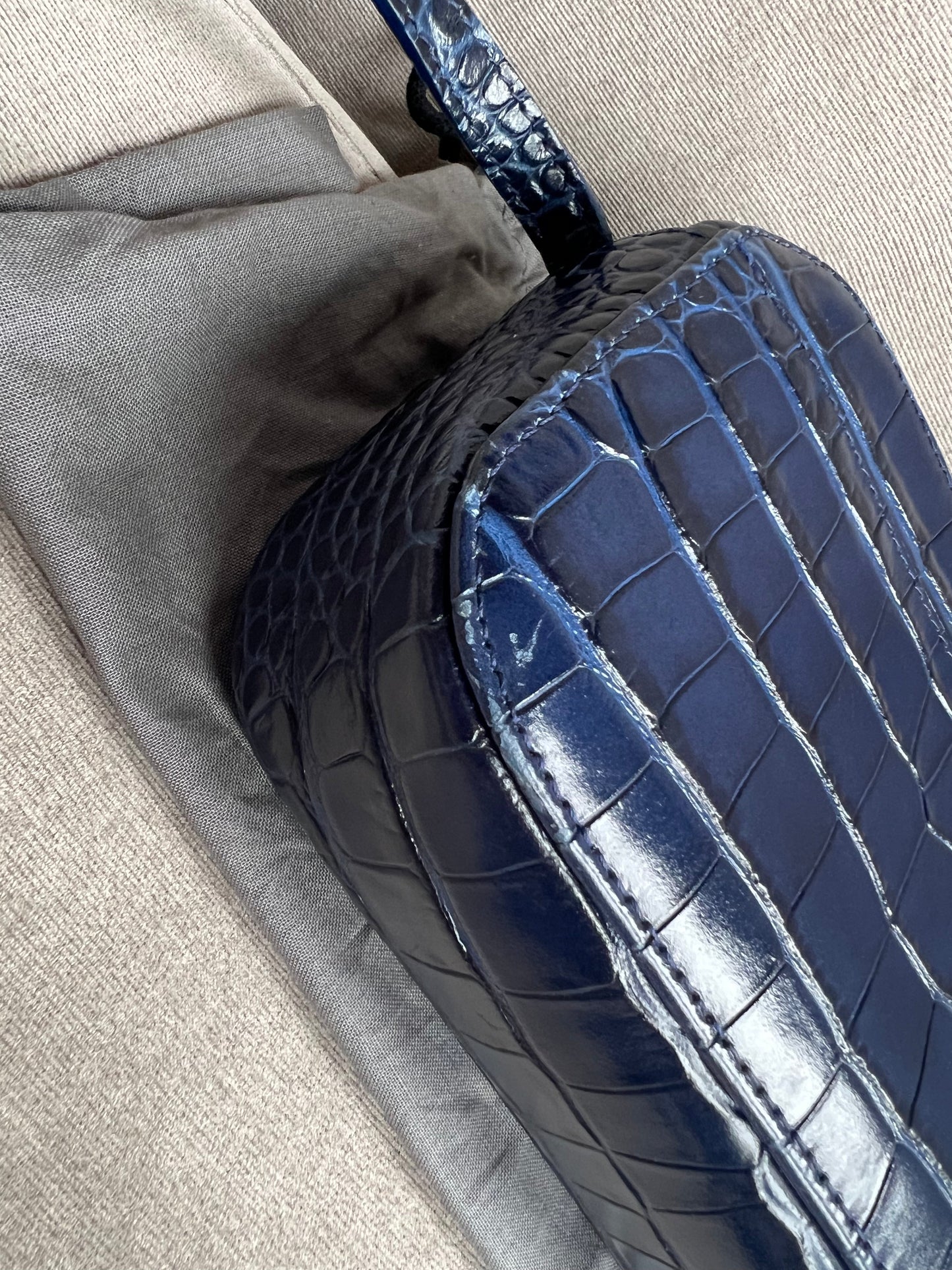 Balenciaga Blue Croc Everyday XS Camera Bag (RRP £695)