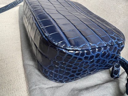 Balenciaga Blue Croc Everyday XS Camera Bag (RRP £695)