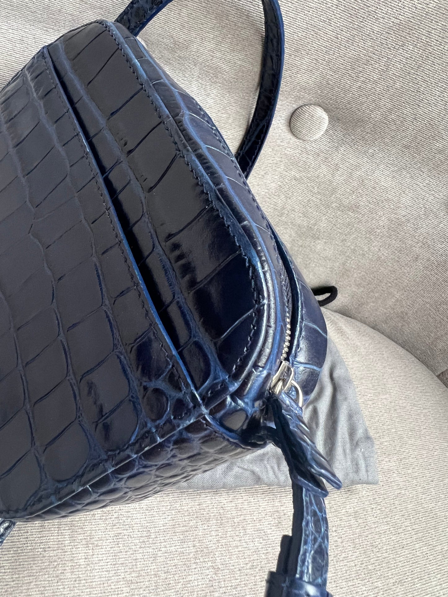 Balenciaga Blue Croc Everyday XS Camera Bag (RRP £695)
