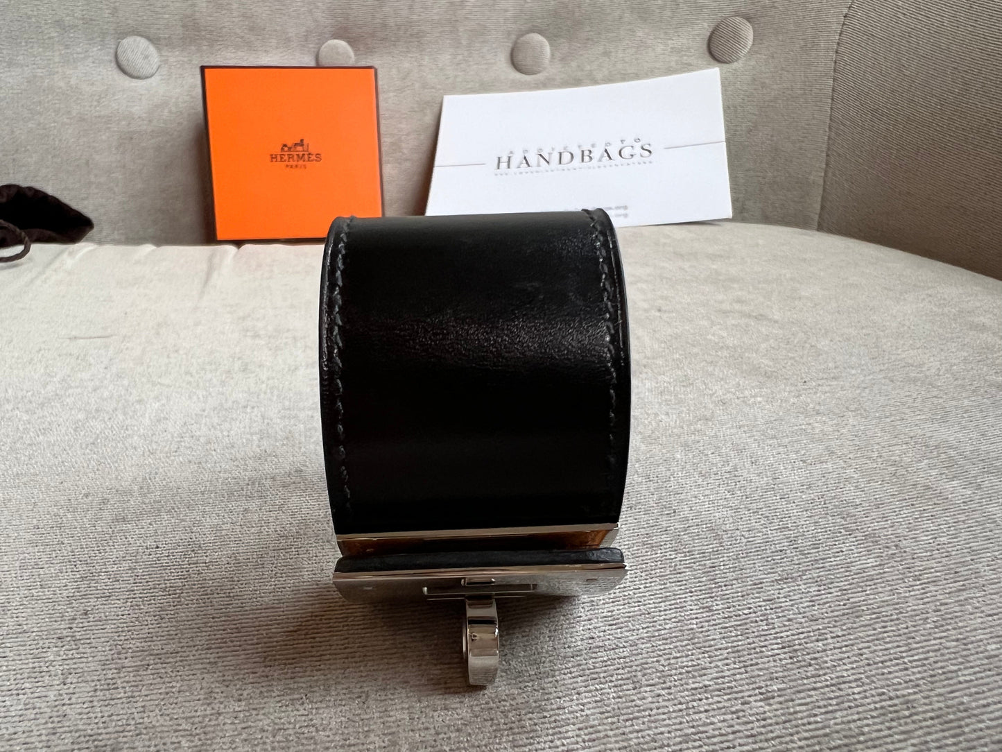 Hermes Black and Silver Dog Bracelet (RRP £600)