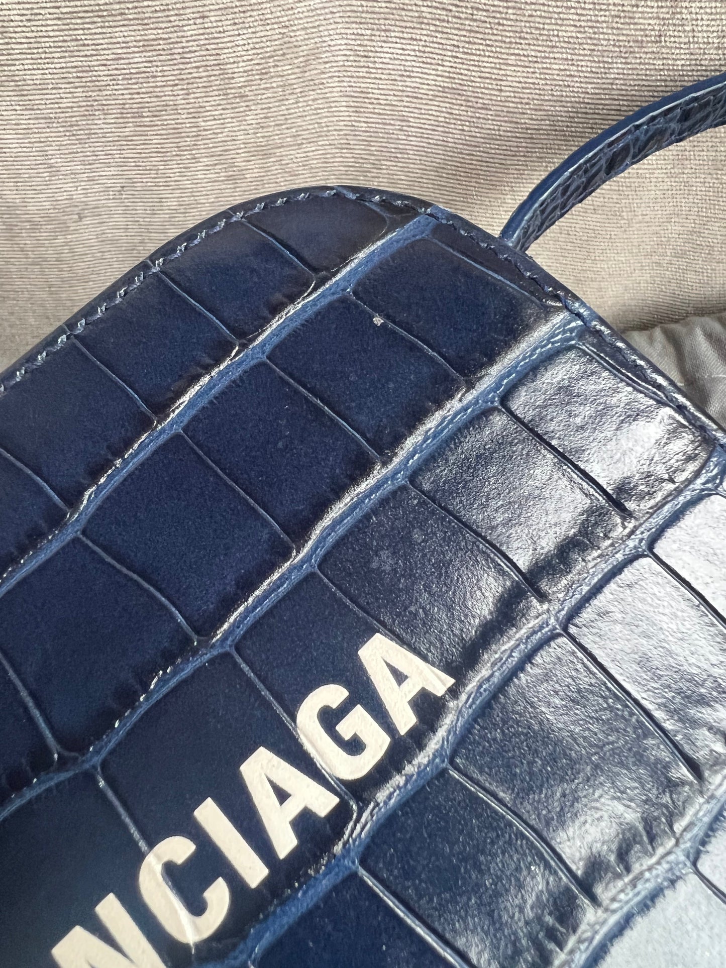 Balenciaga Blue Croc Everyday XS Camera Bag (RRP £695)