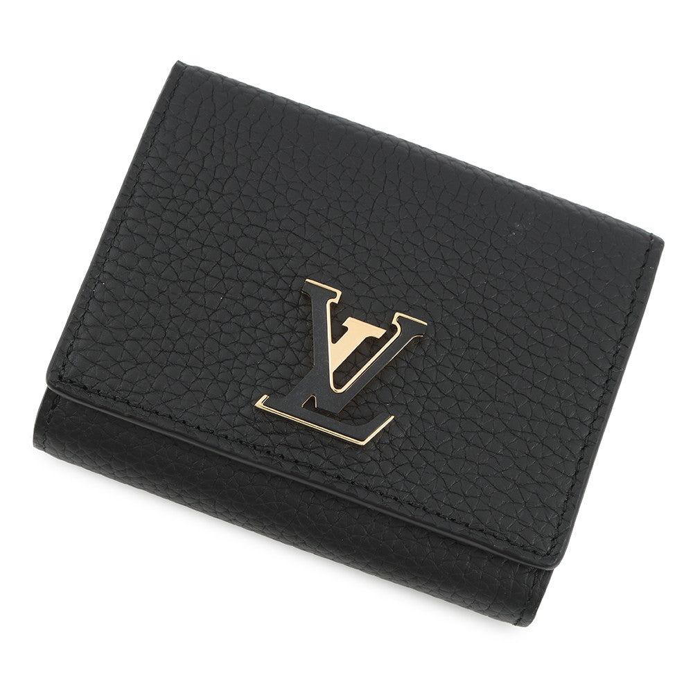 LOUIS VUITTON Portefeuille Capucine Tiny NoirM12149 Leather