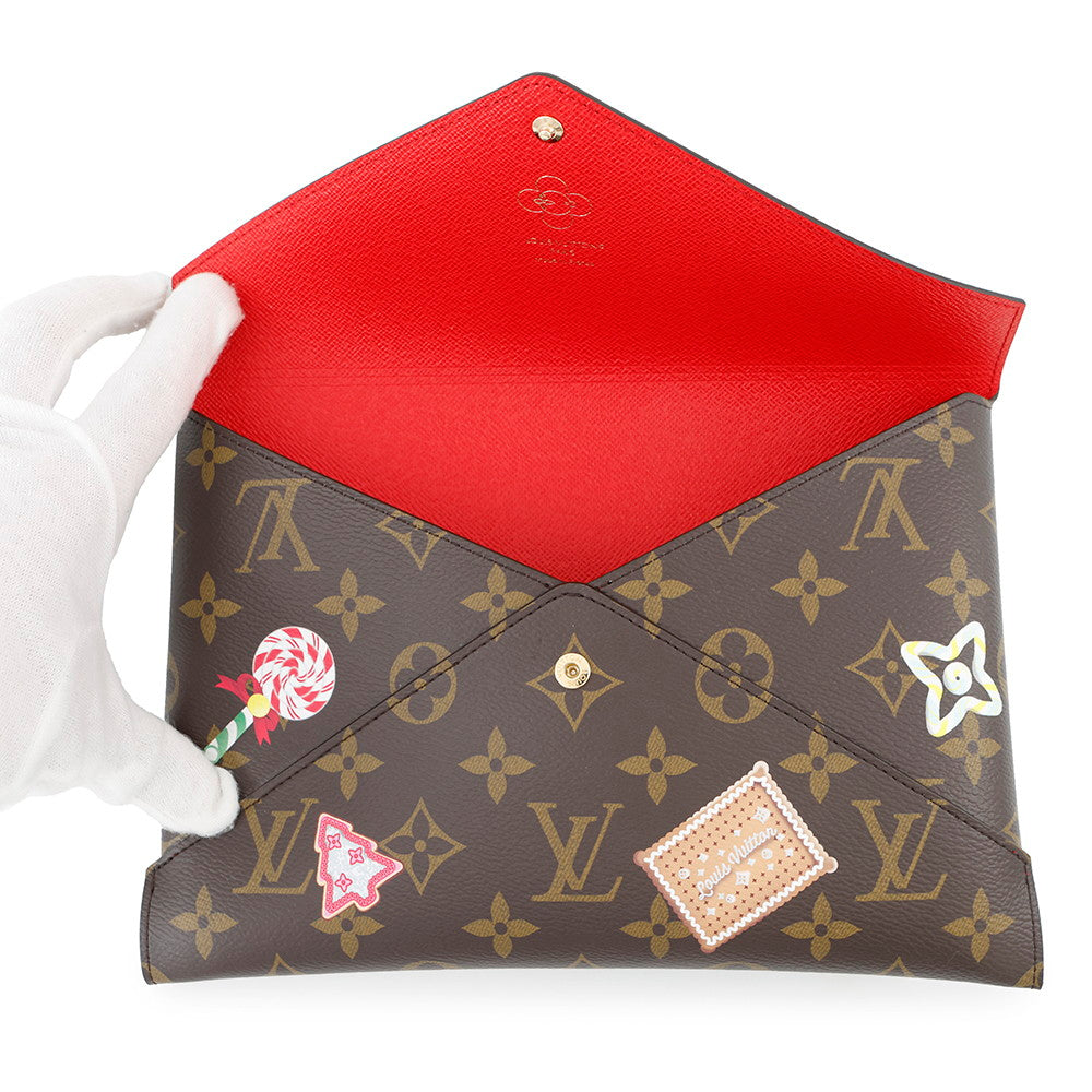 LOUIS VUITTON Kirigami Christmas Limited Edition Pochette RedM12203 Monogram
