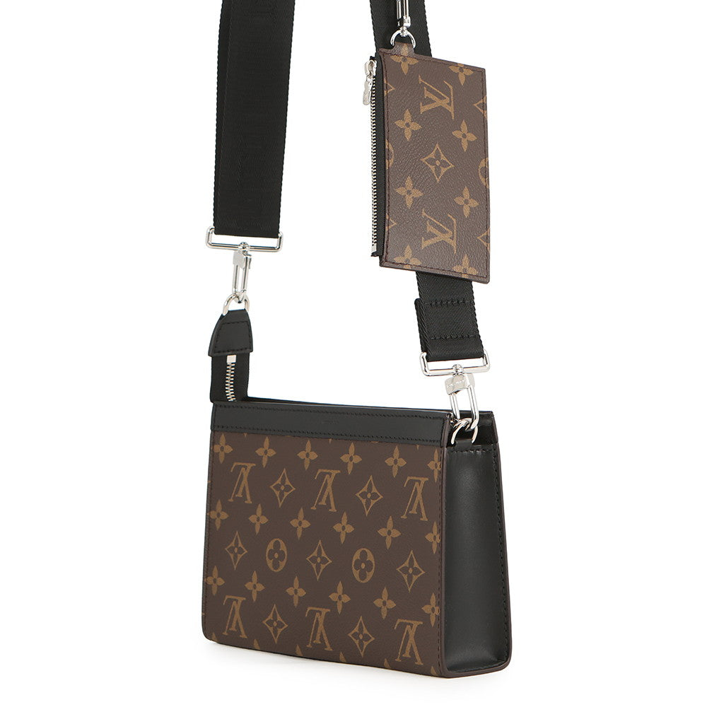 LOUIS VUITTON Gaston Wearable Wallet Brown/NoirM14036 Monogram Macassar Canvas