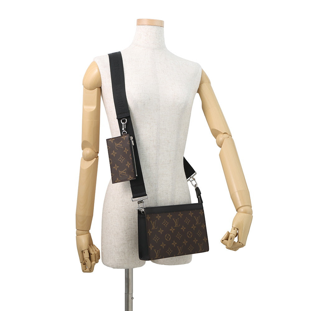 LOUIS VUITTON Gaston Wearable Wallet Brown/NoirM14036 Monogram Macassar Canvas