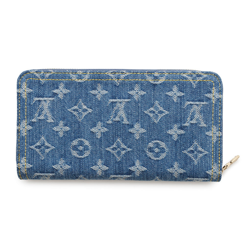 LOUIS VUITTON LV × TM Zippy Wallet Blue/RedM23161 Monogram Cherry Denim