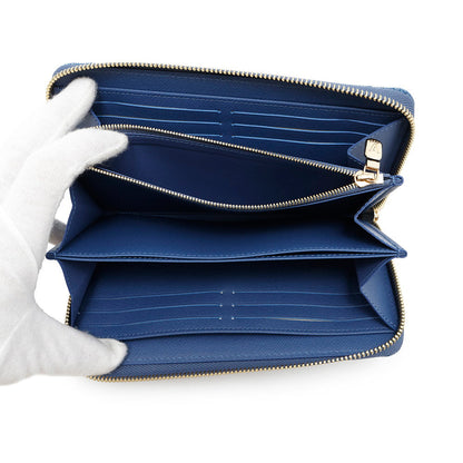 LOUIS VUITTON LV × TM Zippy Wallet Blue/RedM23161 Monogram Cherry Denim