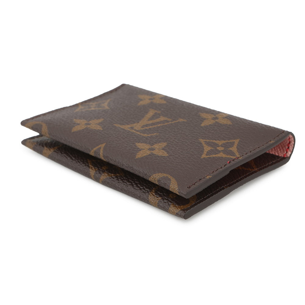 LOUIS VUITTON Porto Carte Slim Brown/Pink Opal/RedM26901 Monogram