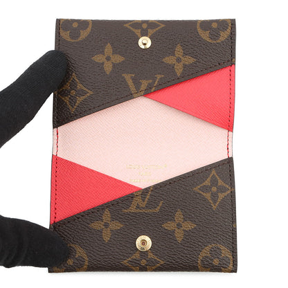 LOUIS VUITTON Porto Carte Slim Brown/Pink Opal/RedM26901 Monogram
