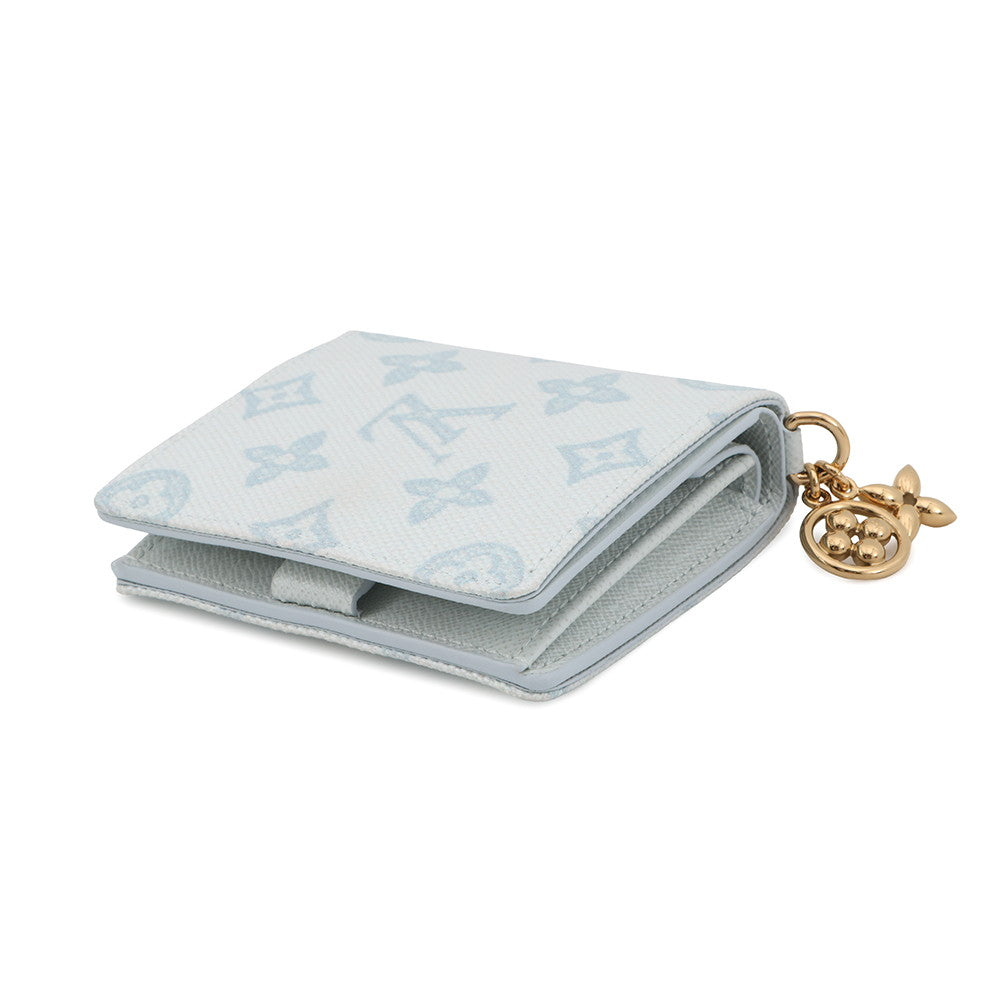 LOUIS VUITTON Pocket Wallet ・LV Bag Charm Blue CourrierM28273 Monogram Origin