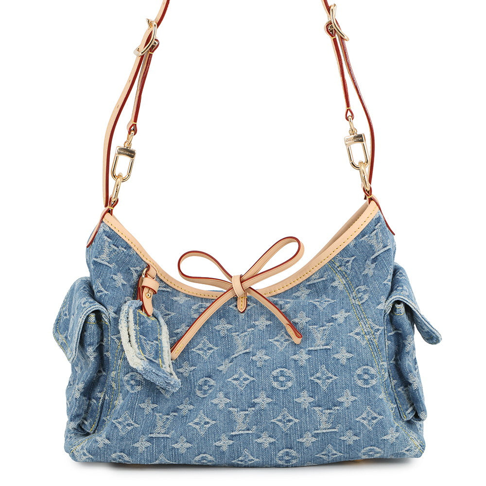 LOUIS VUITTON Carryall Cargo Blue DenimM28287 Monogram Denim Size PM