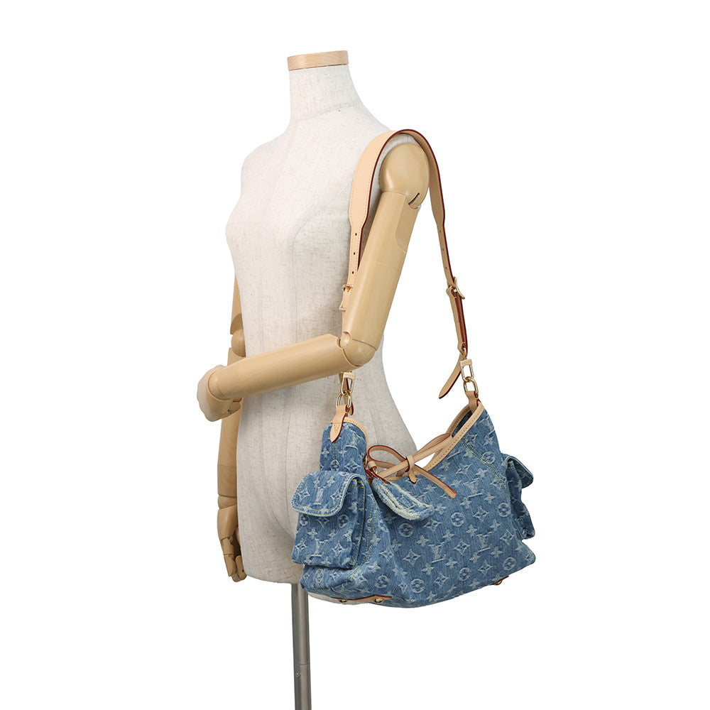 LOUIS VUITTON Carryall Cargo Blue DenimM28287 Monogram Denim Size PM