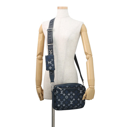 LOUIS VUITTON Trio Messenger Navy BlueM28618 Monogram Shadow