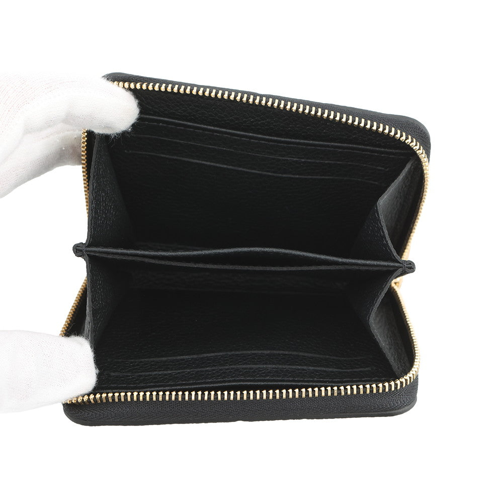 LOUIS VUITTON Zippy / Coin Purse BlackM28797 Monogram Empreinte Leather