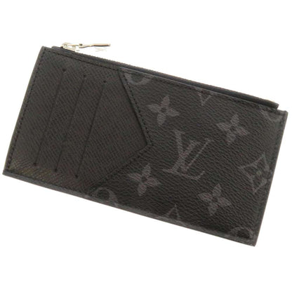 LOUIS VUITTON Coin card holder NoirM30271 Taiga Leather/Monogram Eclipse