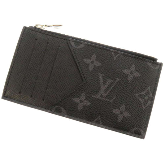 LOUIS VUITTON Coin card holder NoirM30271 Taiga Leather/Monogram Eclipse