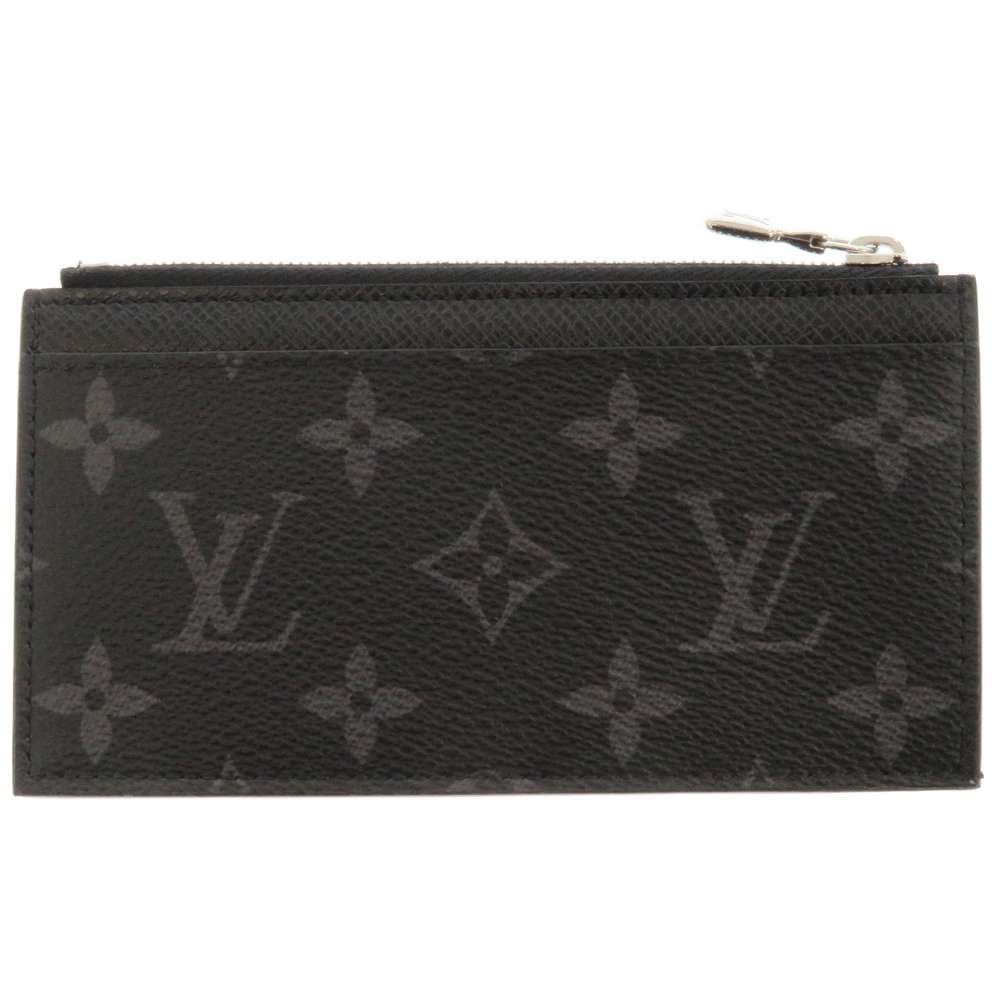 LOUIS VUITTON Coin card holder NoirM30271 Taiga Leather/Monogram Eclipse