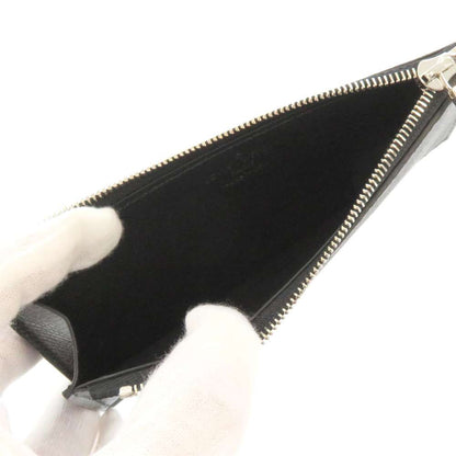 LOUIS VUITTON Coin card holder NoirM30271 Taiga Leather/Monogram Eclipse