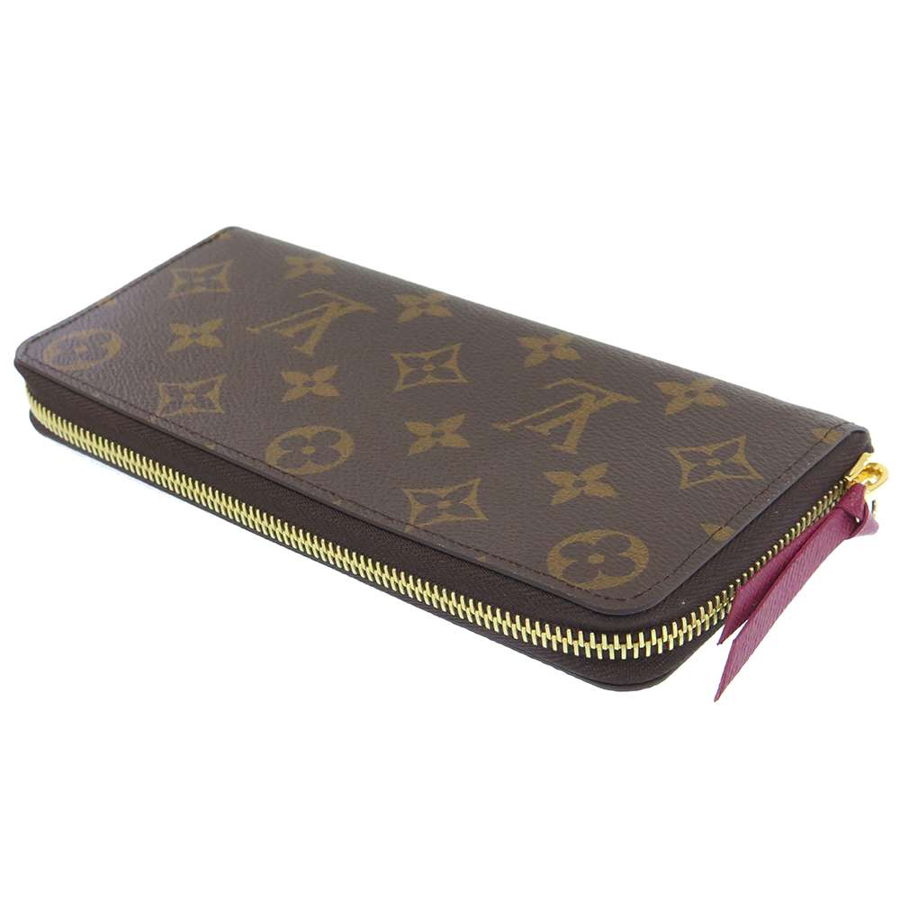 LOUIS VUITTON Portefeuille Clemence FuchsiaM60742 Monogram