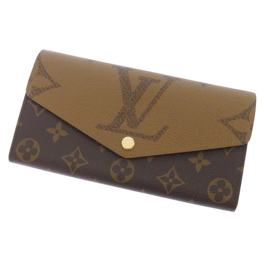 LOUIS VUITTON Portefeuille Sarah NoirM80726 Monogram Reverse Canvas/Monogram