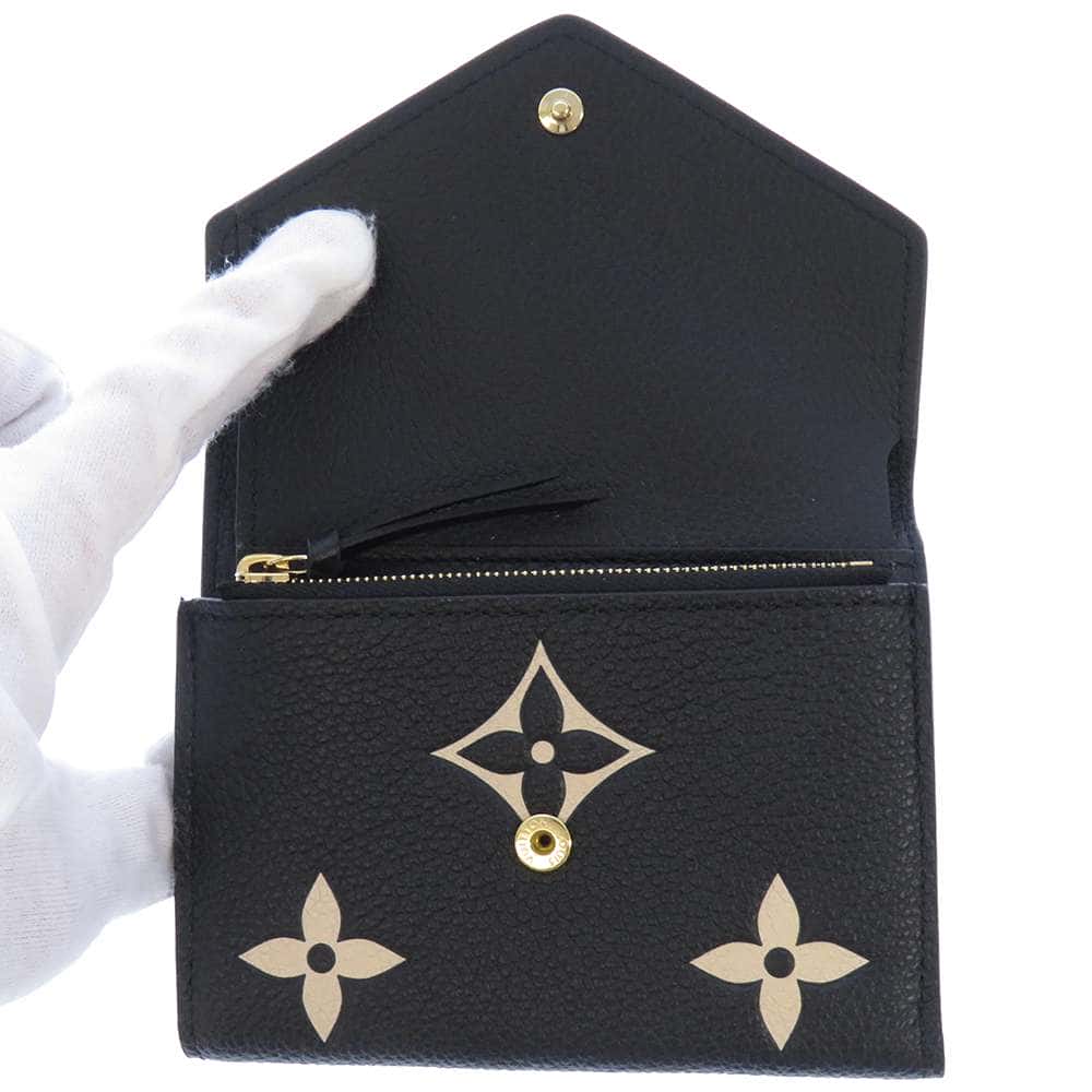 LOUIS VUITTON Portefeuille Victorine Noir/ClaimsM80968 Monogram Empreinte Leather