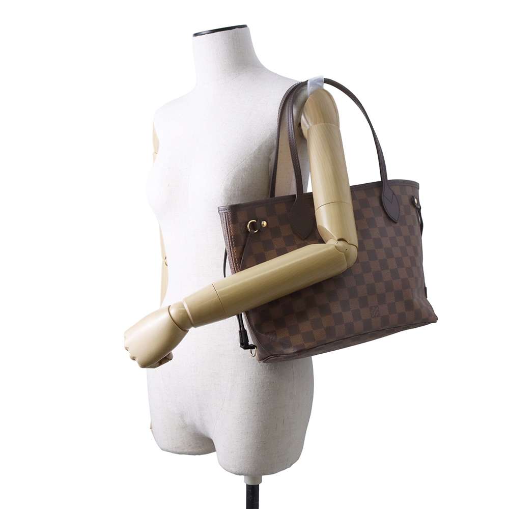 LOUIS VUITTON Neverfull RedN40600 Damier Ebene Canvas Size PM